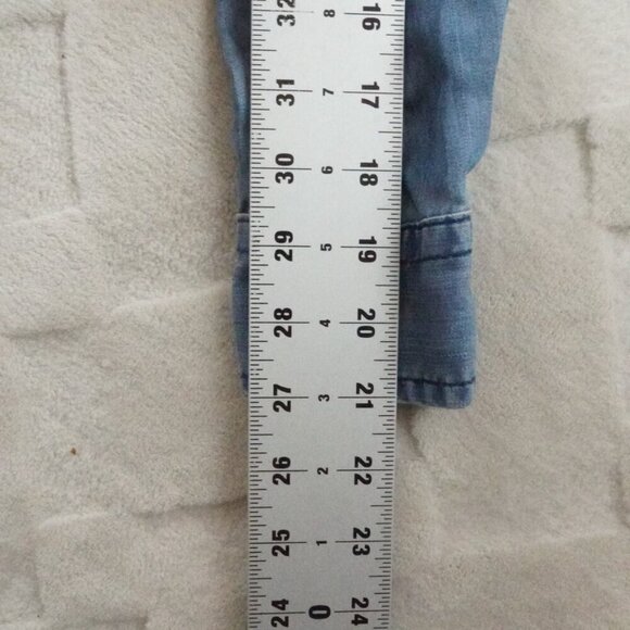 HOLDING HORSES Chambray Button up Top Womens XXS Blue Western Rodeo Cowgirl - Picture 8 of 11